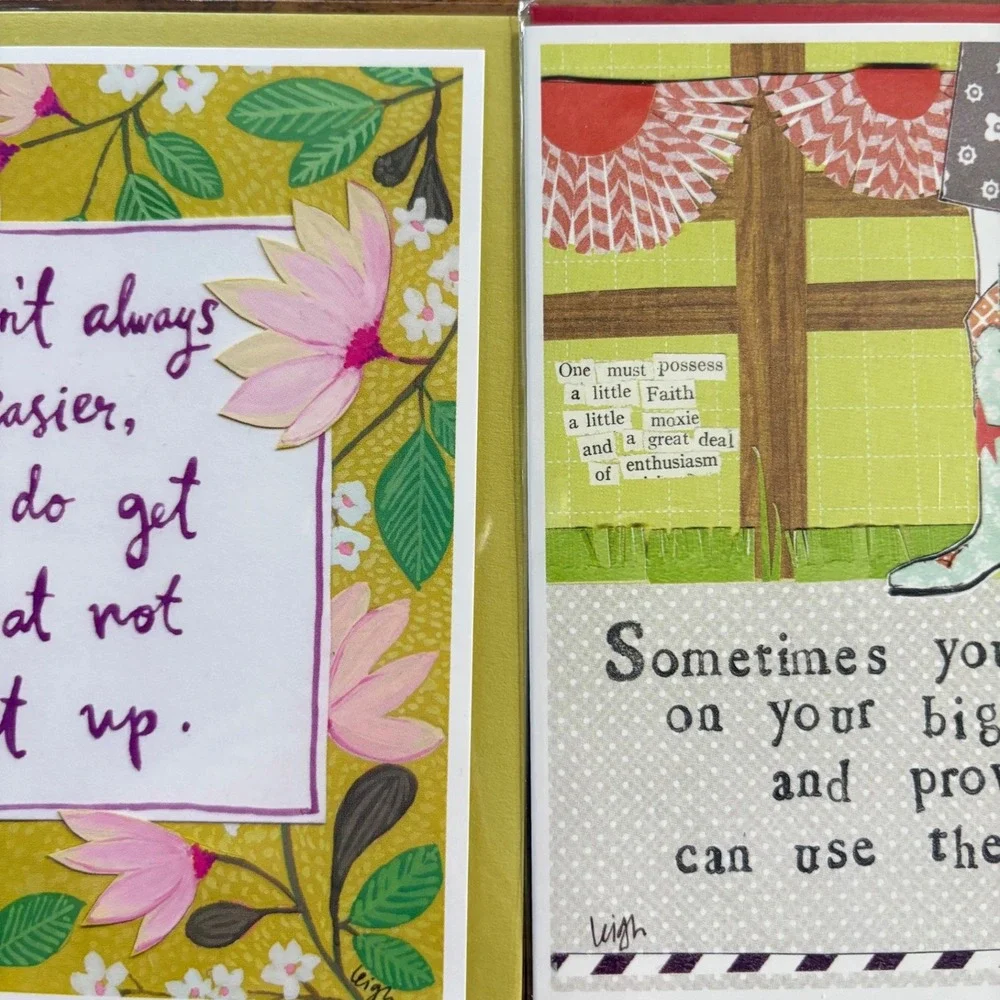 2 Encouragement Curly Girl Design Greeting Cards‎ Faith Inspirational Quotes